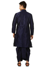Load image into Gallery viewer, Navy Blue Dupion Silk Dhoti Kurta
