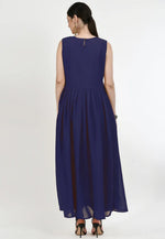 Load image into Gallery viewer, Navy Blue Georgette Gown

