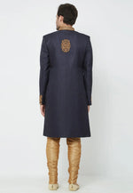 Load image into Gallery viewer, Navy Blue Jute Sherwani
