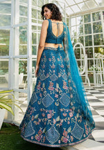 Load image into Gallery viewer, Navy Blue Net A Line Lehenga Choli
