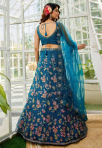 Load image into Gallery viewer, Navy Blue Net A Line Lehenga Choli
