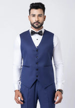 Load image into Gallery viewer, Navy Blue Polyester Tuxedos Suit
