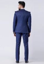 Load image into Gallery viewer, Navy Blue Polyester Tuxedos Suit
