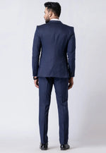 Load image into Gallery viewer, Navy Blue Polyester Tuxedos Suit
