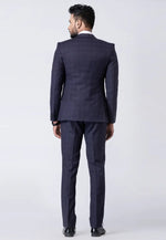Load image into Gallery viewer, Navy Blue Polyester Tuxedos Suit
