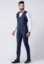 Load image into Gallery viewer, Navy Blue Polyester Tuxedos Suit
