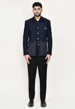 Load image into Gallery viewer, Navy Blue Rayon Designer Suit
