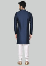 Load image into Gallery viewer, Navy Blue Rayon Indo Western Sherwani
