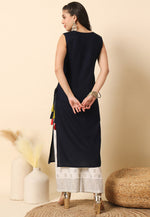 Load image into Gallery viewer, Navy Blue Rayon Long Tunic
