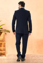 Load image into Gallery viewer, Navy Blue Rayon Tuxedos Suit
