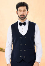 Load image into Gallery viewer, Navy Blue Rayon Tuxedos Suit
