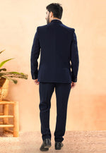 Load image into Gallery viewer, Navy Blue Rayon Tuxedos Suit
