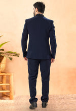 Load image into Gallery viewer, Navy Blue Rayon Tuxedos Suit
