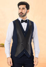 Load image into Gallery viewer, Navy Blue Rayon Tuxedos Suit
