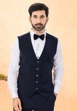 Load image into Gallery viewer, Navy Blue Rayon Tuxedos Suit
