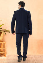 Load image into Gallery viewer, Navy Blue Rayon Tuxedos Suit
