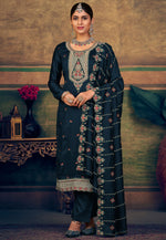 Load image into Gallery viewer, Navy Blue Silk Pakistani Suit
