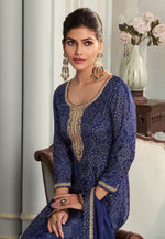Load image into Gallery viewer, Navy Blue Silk Pakistani Suit

