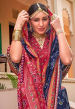Load image into Gallery viewer, Navy Blue Silk Saree With Blouse
