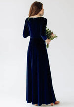 Load image into Gallery viewer, Navy Blue Velvet Gown
