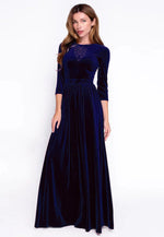 Load image into Gallery viewer, Navy Blue Velvet Gown
