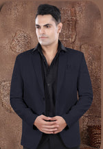 Load image into Gallery viewer, Navy Blue Viscose Blazer With Pant
