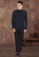Load image into Gallery viewer, Navy Blue Viscose Blazer With Pant
