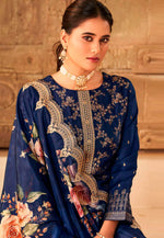 Load image into Gallery viewer, Navy Blue Viscose Pakistani Suit
