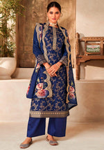 Load image into Gallery viewer, Navy Blue Viscose Pakistani Suit
