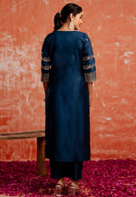 Load image into Gallery viewer, Navy Blue Viscose Rayon Readymade Pakistani Suit
