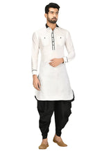 Load image into Gallery viewer, Off White Art Silk Dhoti Kurta
