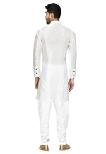 Load image into Gallery viewer, Off White Art Silk Indo Western Suit
