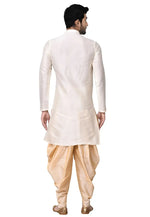 Load image into Gallery viewer, Off White Art Silk Indo Western Suit

