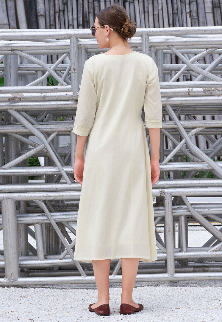 Off White Cotton Long Tunic