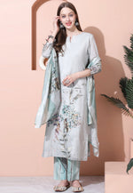 Load image into Gallery viewer, Off White Cotton Pakistani Suit
