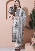 Load image into Gallery viewer, Off White Cotton Pant Style Suit
