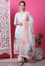 Load image into Gallery viewer, Off White Cotton Pant Style Suit
