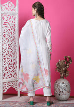 Load image into Gallery viewer, Off White Cotton Pant Style Suit
