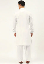 Load image into Gallery viewer, Off White Cotton Pathani Suit
