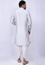 Load image into Gallery viewer, Off White Cotton Pathani Suit
