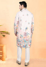 Load image into Gallery viewer, Off White Cotton Rayon Kurta Pajama
