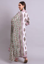 Load image into Gallery viewer, Off White Cotton Readymade Anarkali Suit
