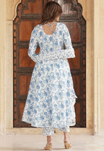 Load image into Gallery viewer, Off White Cotton Readymade Pant Style Suit
