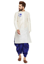 Load image into Gallery viewer, Off White Dupion Silk Dhoti Kurta
