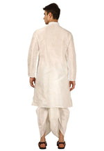 Load image into Gallery viewer, Off White Dupion Silk Dhoti Kurta
