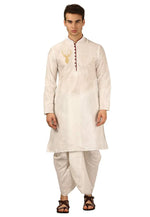 Load image into Gallery viewer, Off White Dupion Silk Dhoti Kurta
