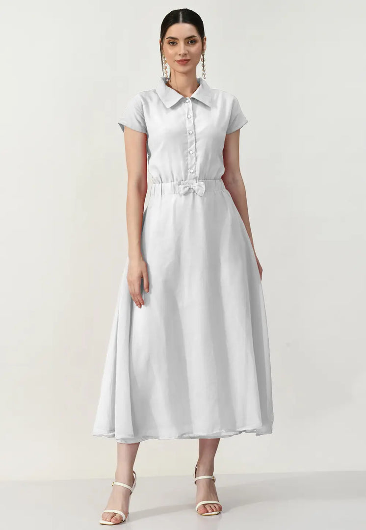 Off White Georgette Gown
