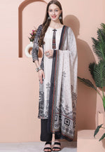 Load image into Gallery viewer, Off White Muslin Pakistani Suit
