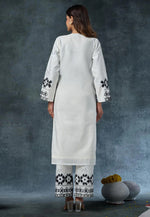 Load image into Gallery viewer, Off White Rayon Kurta Set With Palazzo
