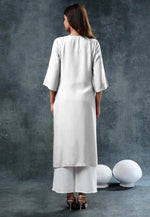 Load image into Gallery viewer, Off White Rayon Kurta Set With Palazzo
